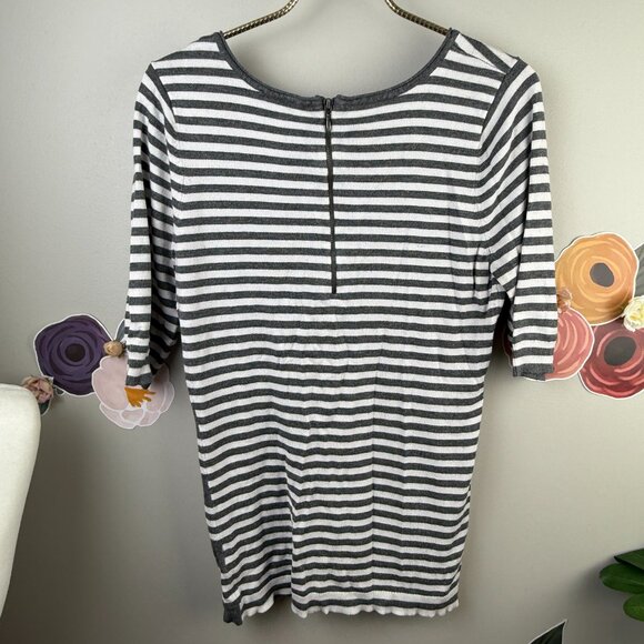 Express Blue and Gray Sweater with Zipper Back Set (2 Tops) - Size - Medium - Picture 3 of 9